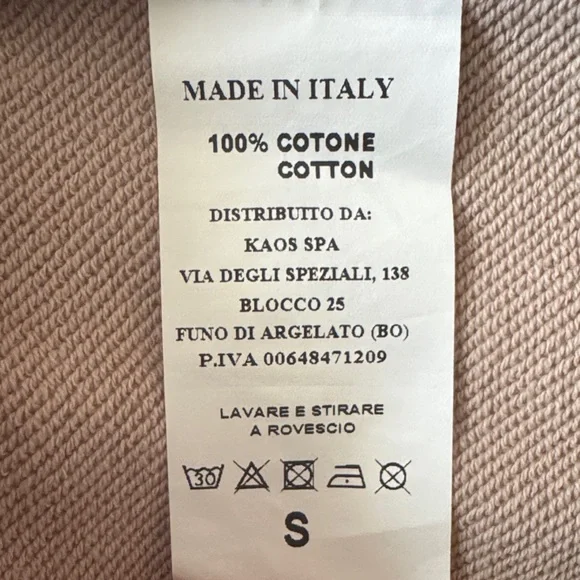 Kaos Beige Hoodie Mini Dress with Ruffle Hem cotton Hood Dress - Picture 4 of 4